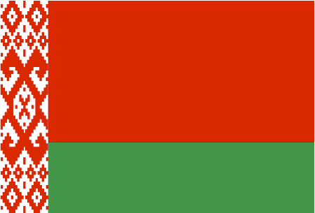 Flag of Belarus, one INSC partner country involved in training and tutoring projects with IRSN Academy