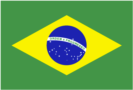 Flag of Brazil, one INSC partner country involved in training and tutoring projects with IRSN Academy