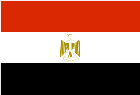 Flag of Egypt, one INSC partner country involved in training and tutoring projects with IRSN Academy