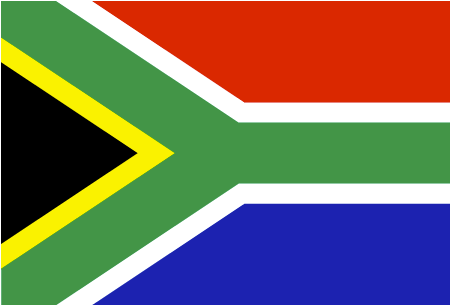 Flag of South Africa, one INSC partner country involved in training and tutoring projects with IRSN Academy