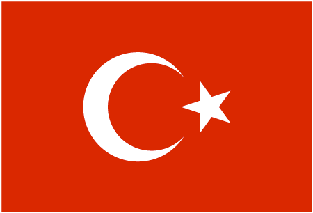 Flag of Turkey, one INSC partner country involved in training and tutoring projects with IRSN Academy
