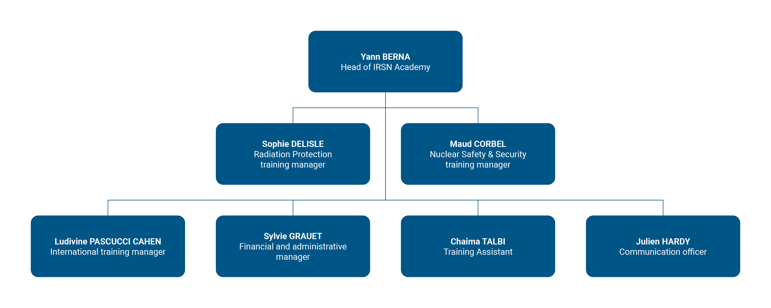 IRSN Academy: who are we? - organizational chart